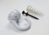 Indoor/Outdoor Elephant Hook Ceiling Hanger, White