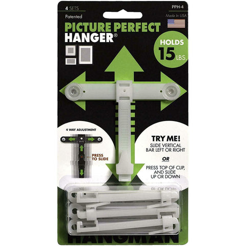 Picture Perfect Adjustable Hanger - 4 Frame Kit