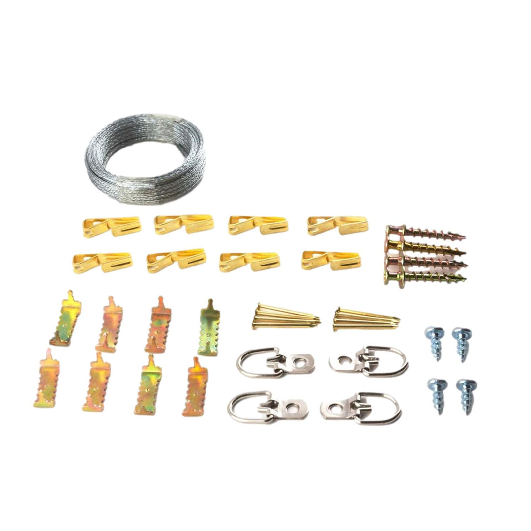 Swpeet 192-Piece Picture Hanging Kit - Hooks, D-Rings, Wire, Cutter For 10-75 Lbs, Heavy Duty - View #12